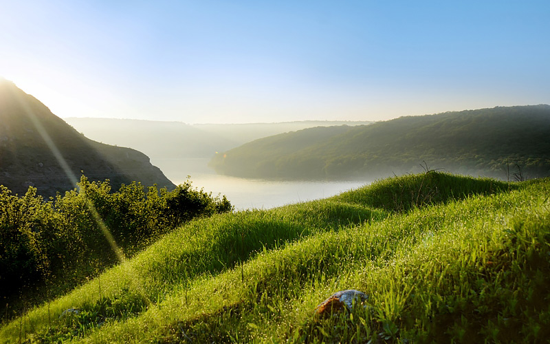 Дністер. Схід сонця