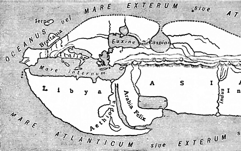 Карта мира по Страбону