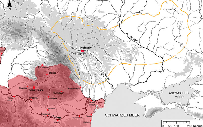 Римская торговая фактория на карте